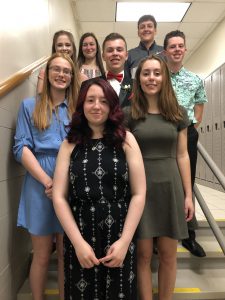 eight students that were inducted into the national honor society