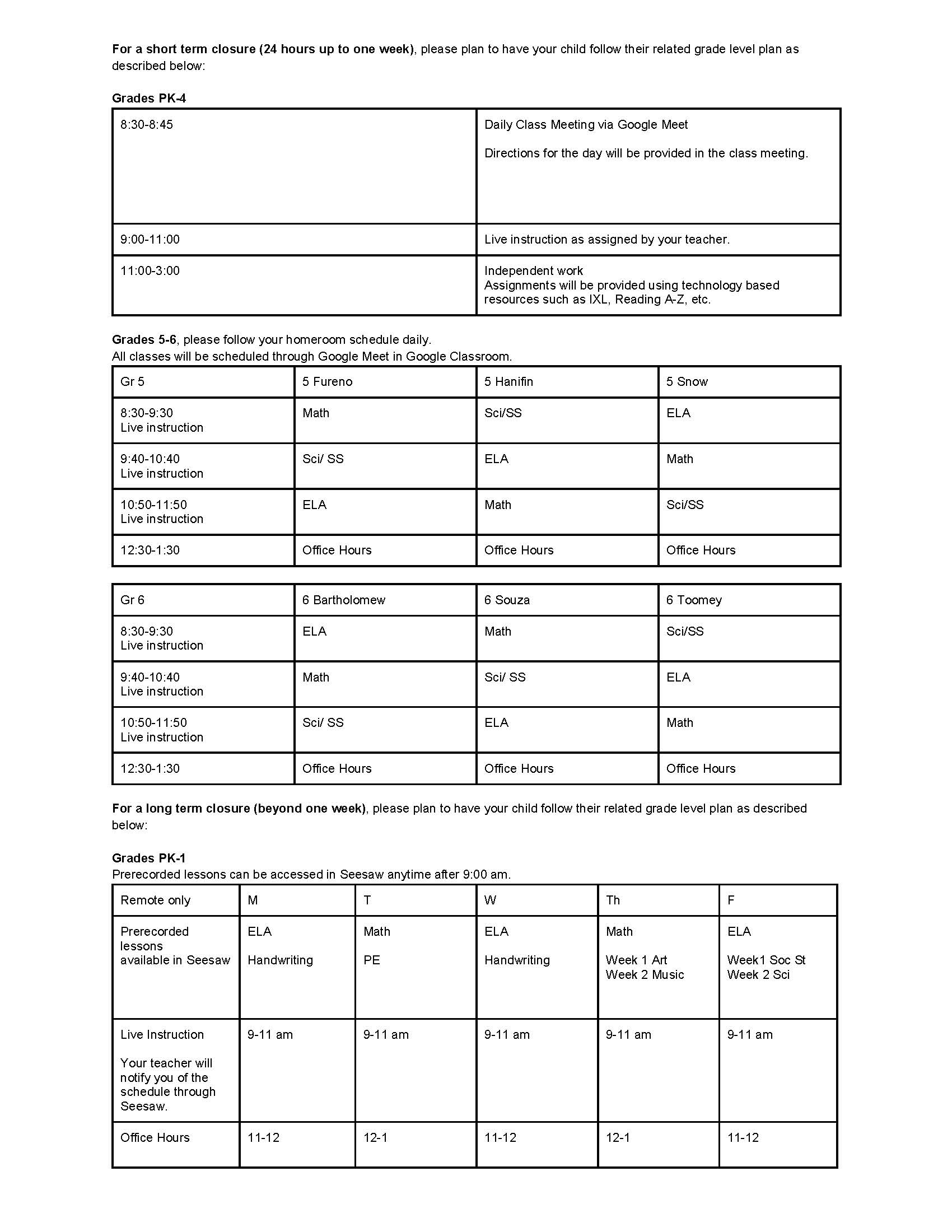 Harry Hoag schedule part one