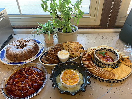 photo of food students prepared for Board of Education