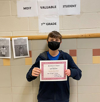 Gamliel Brackett, holding certificate