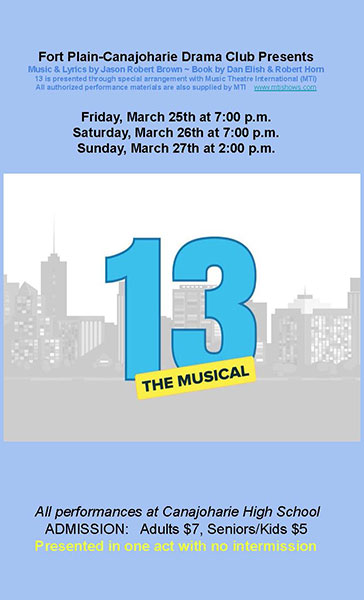 poster with name and date and time of performance