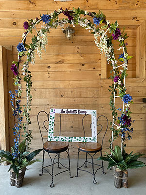 the finished arch and frame