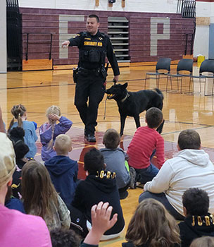 Sergeant Smith talks to students