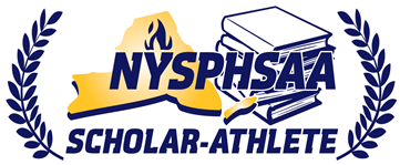 graphic of words NYSPHSAA Scholar-Athlete