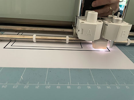 Cricut calibrating optic line