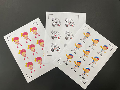 printed sheets of baseball players